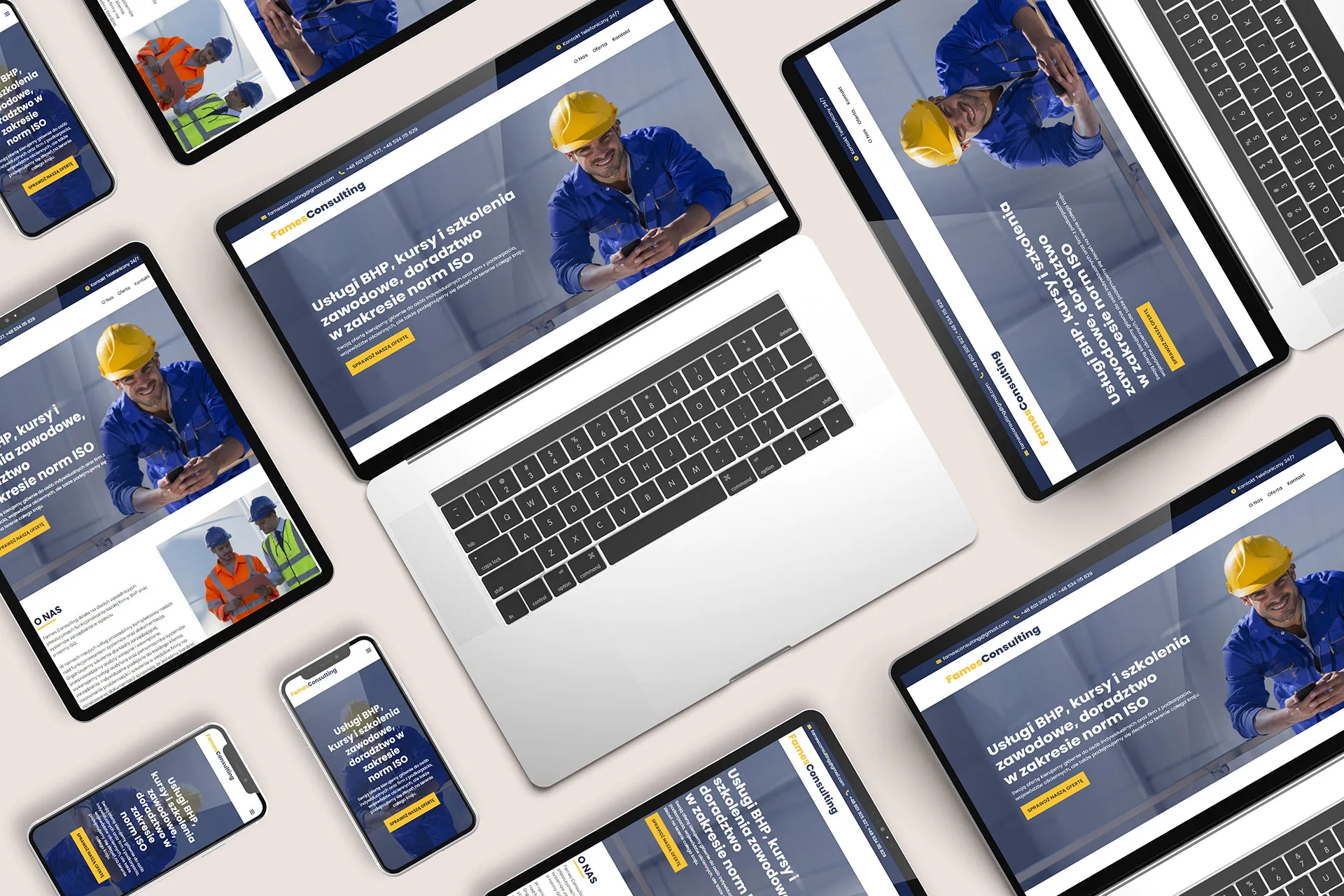 FamesConsulting website mockup
